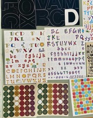 DE-STASH Alphabet Stickers Incomplete! 48 Sheets! Sticko, Scenic Route, K & Co