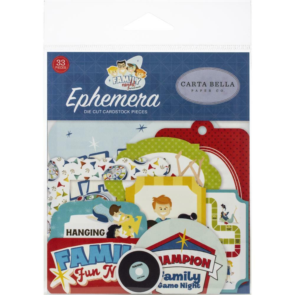 CB DieCuts Family Fun Night Retro Board Games Movie Memories Friends Time Dinner