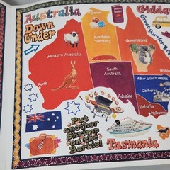 Vintage NRN Designs Australia Country Travel Sticker Roll Lot of 45 Large Sheets