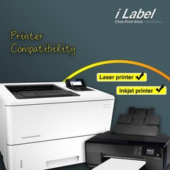100 Sheets Full Sheet Label Sticker Paper 8.5″ x 11″ for Laser & Inkjet Printers