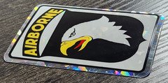 Vintage 101st AIRBORNE DIVISION Prism Vending Machine Sticker Army Military