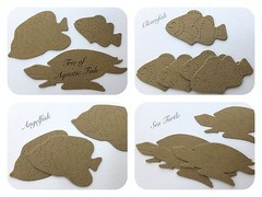 *SEA LIFE* Angelfish, Clownfish & Sea Turtle – Fish Chipboard Die Cuts 3 Style