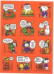 3 Sheets Snoopy Peanuts Lucy Charlie Brown VINTAGE 80’s HALLOWEEN Stickers