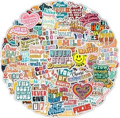 100 Pack Waterproof Motivational Stickers for Kids, Teens & Adults – Inspire!