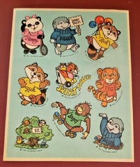 1 Sheet – Vintage Shirt Tales Stickers – Rick, Bogey, Tyg, Digger and Pammy