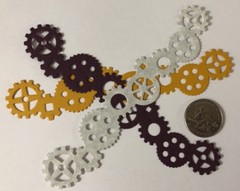 GEAR BORDER Die-Cuts(3pc)6”x 1” Steampunk•Cogs•Sprocket•Vintage •Machine•Antique