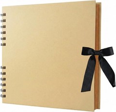 8×8 Scrapbook Album Kraft Paper Memory Book 60 Blank Pages Hardcover Photo Album