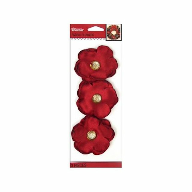 Jolee’s Boutique Red Gold Gem Flower Stickers Embellishment DIY Crafts
