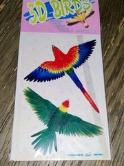 Lot of 3 Packs ArtLover 3D Bird Stickers Reusable Double Sided Waterproof NIP