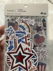 New Recollections 4TH OF JULY PATRIOTIC Scrapbooking Stickers 49 Pc