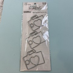 The Paper Studio FLEA MARKET FANCY Paperclips – Silver Large Camera 3 pc