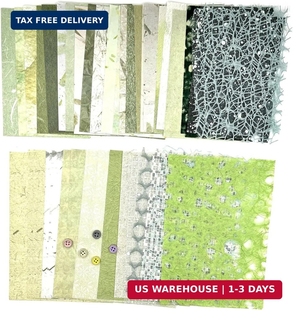 Textured Scrapbook Paper Mesh Fabric – Junk Journal Supplies Assorted Set 51 She