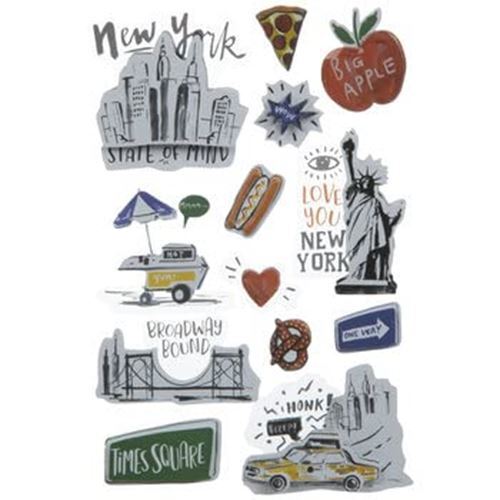 New York 3D Stickers – 14 Pieces