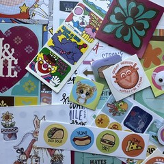 Vintage 80s 90s Y2K Sticker Partials & Singles Various Brands Years Sanrio Lot