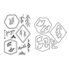 HERO ARTS – ACRYLIC STAMPS N CUTTING DIES – GEOMETRIC FRAME BUNDLE