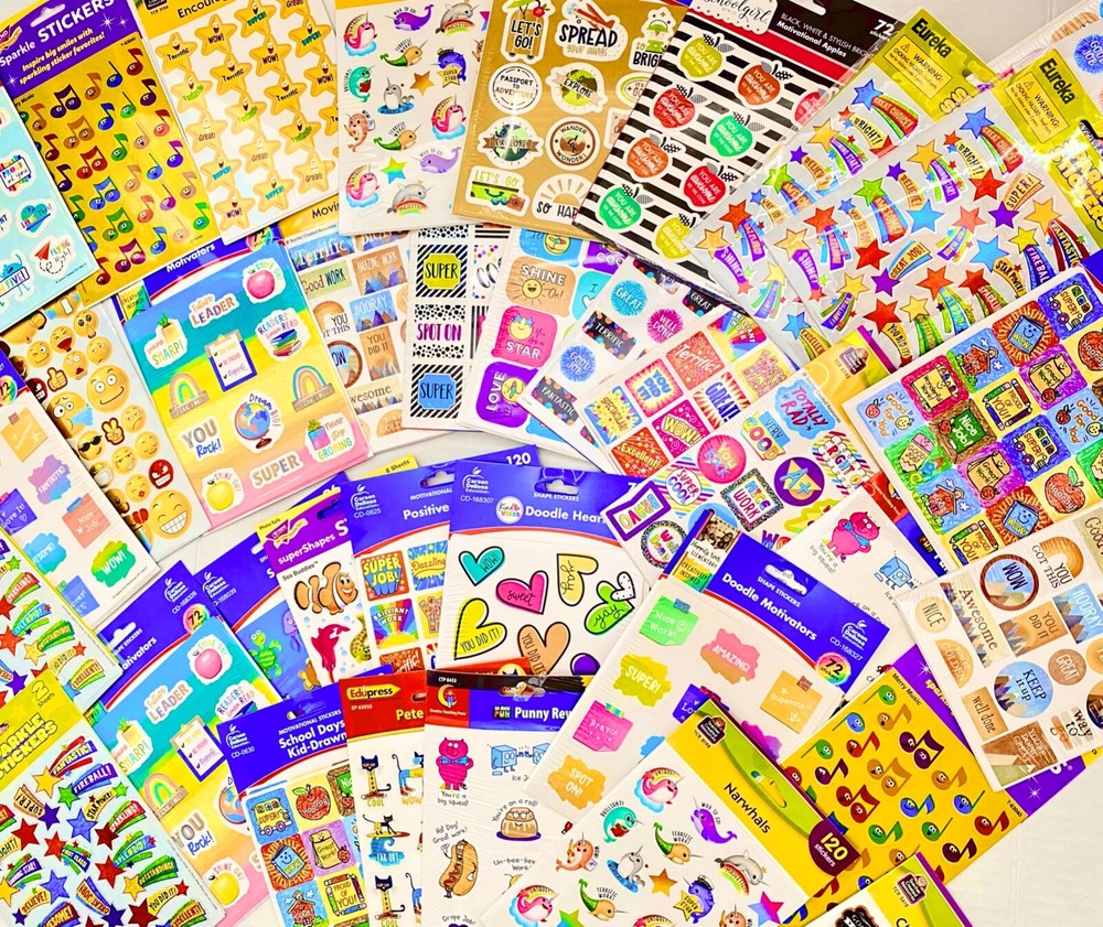 799 Stickers, Teacher Love School Days Motivational Quotes Creative Play Reward