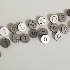 Making Memories Round Metal Letter Number Eyelets Upper Lower Case FULL SET -A