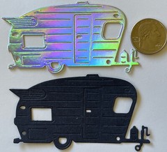 HAPPY CAMPER Die-Cut Set(6pc) Travel Trailer•Roadtrip•Family •Friends•Vacation•