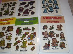MOODIES PRISM STICKER SHEET 10 PC SET KENT TOYS 1983 VINTAGE NIP PRISMATIC