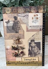 3X Vintage-Inspired Junk Journal Art Cards 4×6″ Collage Style One Of A Kind