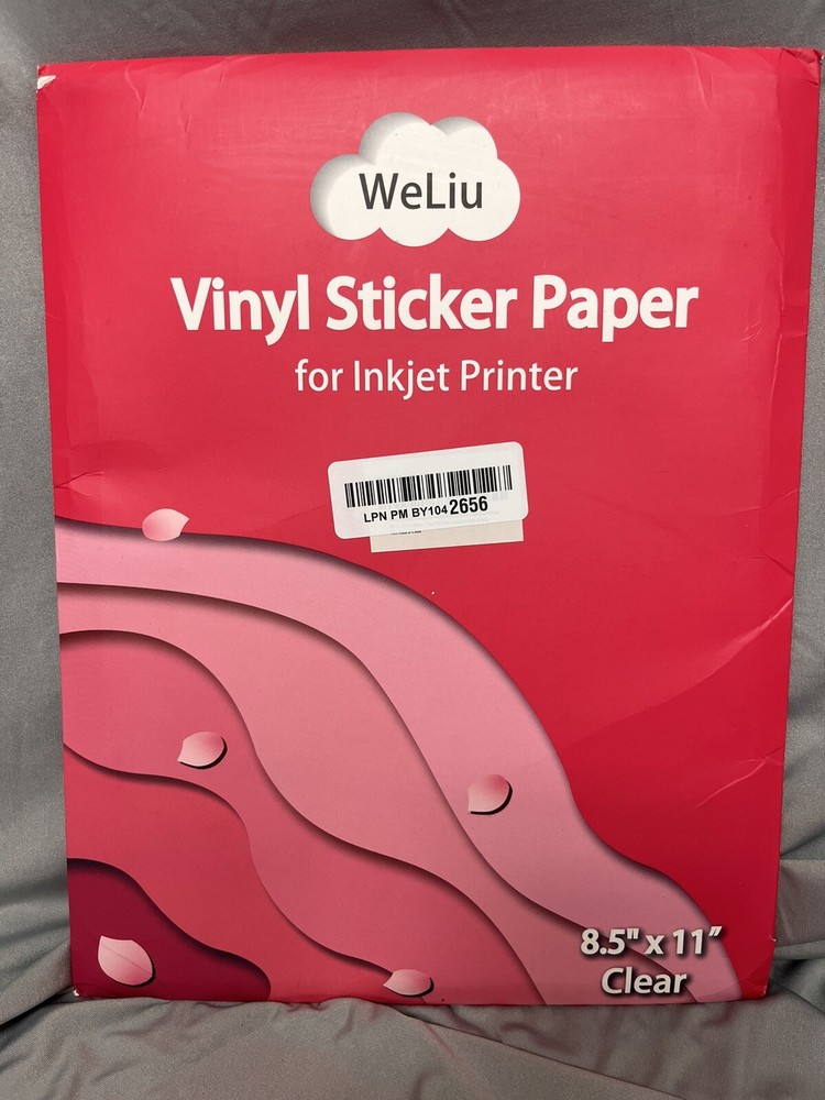 Printable Transparent Sticker Paper, 8.5″ x 11″ 25 Sheets
