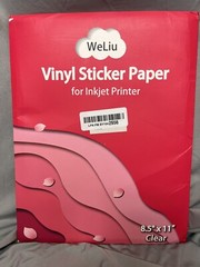 Printable Transparent Sticker Paper, 8.5″ x 11″ 25 Sheets
