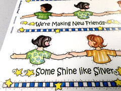 Vintage Bo Bunny Girl Scouts Clear Stickers 2003 Scrapbook New Friends Rare NOS