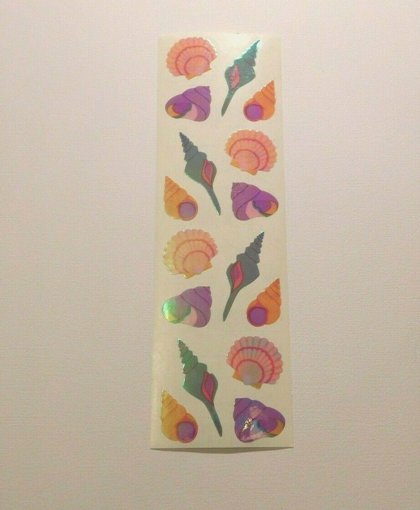 Mrs. Grossman’s Stickers Lot of 1 Strip ~Opal Seashells~ 1993 Vintage RARE HTF
