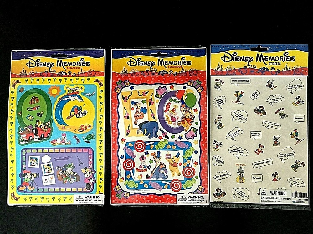 Disney Stickers Pooh Tigger Mickey Pluto Minnie Piglet Eeyore