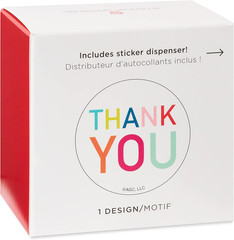 Thank You Stickers or Seals, Multi-Colored Text (500-Count)