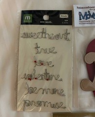 Valentine’s Day Love Hearts Jolee’s Wire Words Scrapbook Embellishments Lot NEW