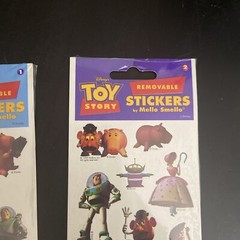 TOY STORY Removable Stickers Disney Pixar Mello Smello Prismatic 1995 Vtg Lot 2