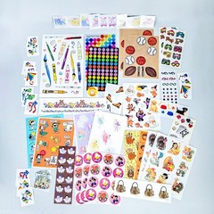 🌈 Huge VTG Stickers Lot 1980s-2000s Hallmark Trend Sandylion Crayola 25+ Sheets
