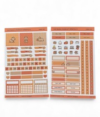 Hubman & Chubgirl Autumn Capybara Sticker set includes Hobonichi Month Kit