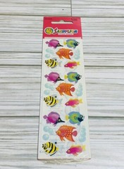 Vintage Sandylion Kromekote Tropical Fish Bubbles Stickers Sealed Sheet