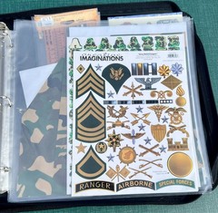 Crop In Style Binder With Lots Of Stickers ~ 17 Sheets full ~ Navy Blue Binder