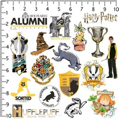 HARRY POTTER HUFFLEPUFF THEME DIE CUT VINYL 50 CT STICKER PACK
