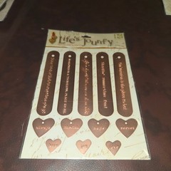 K&Company Lifes Journey Metal Art Scrapbooking Embellishments Lot of 8 Packs