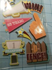 Scrapbooking Baseball & Sports Themed Set Of 3 Mixed Brand Items – Brand NEW