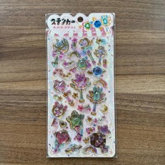 4Sheets Wand 3D Gem Stickers Twinkle Jewel Epoxy Stickers for Scrapbooking Journ