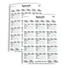 kcpearls creates Run Walk Tracker Stickers For Planners Calendars Journals Mi…