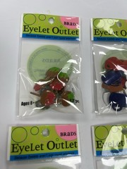 Eyelet Outlet Brads Lot of Food NEW 6 packs Card Making Scrapbooking Fruit Beans