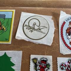 Vintage 80s BJ STICKER LOT Of 11 Stickers 1981 Soccer Bear Christmas Licorice