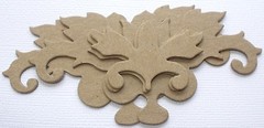 {3} SCROLL BORDER – Decorative Accent Flourish Chipboard Die Cut – 3 3/4 x 1 7/8