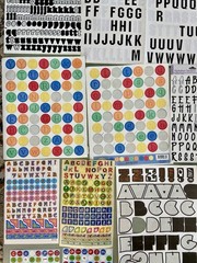 DE-STASH Alphabet Stickers Incomplete! 48 Sheets! Sticko, Scenic Route, K & Co