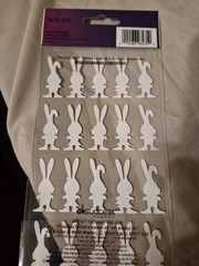 Stickers HIPSTER BUNNIES EK Success Brand 20 Piece Crafting Scrapbooking New