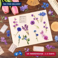 320Pcs Flower Stickers, Clear Floral Stickers for Scrapbooking | Wildflower Stic