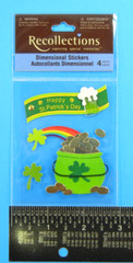 Recollections Pot Of Gold St. Patricks Day Shamrocks Irish Mini Sticker Pack