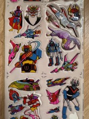 Vintage 80s Puffy Stickers Space Robots Aliens Spaceship Anime Transformers