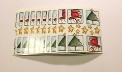 PrintWorks Lot of 10 MODS ~Winter Whimsy Showman Christmas Tree~ 1999 Stickers